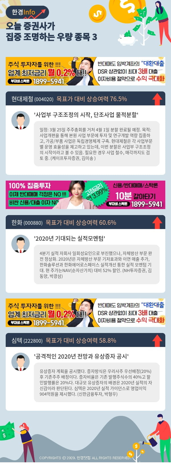 오늘 증권사가 집중 조명하는 우량 종목 3