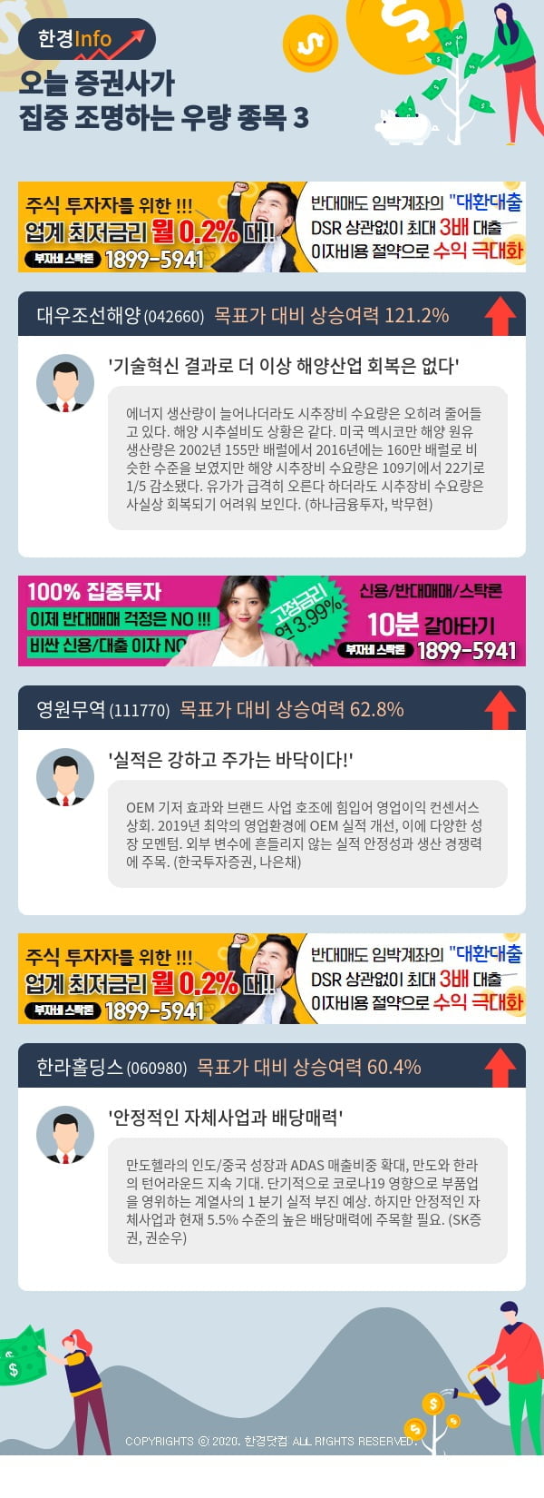 오늘 증권사가 집중 조명하는 우량 종목 3