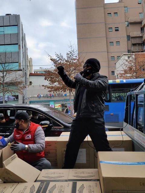 배우 김보성 /  사진 = 페이스북 '실시간 대구' 페이지 캡처