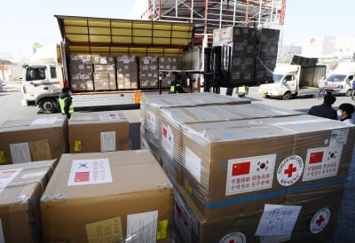 적십자사, 중국 기증 마스크 및 방호복 전국 배부