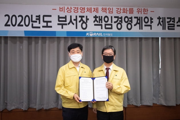  한국철도, 올해 부서장 책임경영계약 체결 