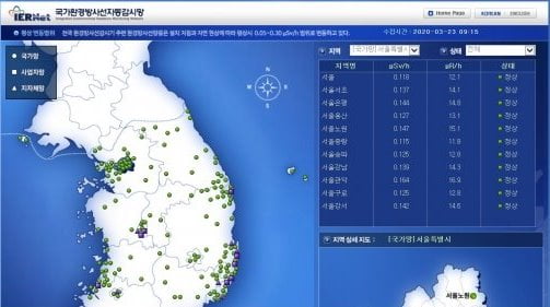 한국원자력안전기술원이 실시간으로 보여주는 지역별 방사선 준위에 따르면 오늘 오전 기준 서울지역의 방사선 준위는 시간당 0.118마이크로시버트로 나타났다. 