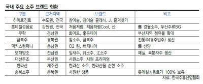 양극화 심화하는 소주 시장…'진로이즈백' 메가히트에 쪼그라드는 지역 소주 업체들
