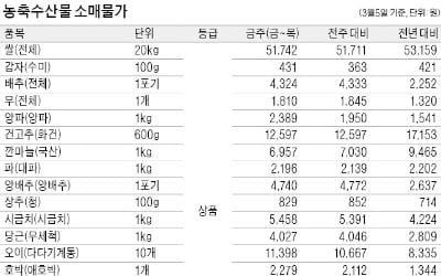 가격 다시 오르는 감자·양파