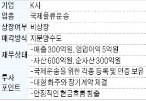 연 매출 300억대 국제물류운송업체 매물로