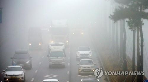 대전·충남·세종 짙은 안개 속 봄 날씨…논산 가시거리 70m