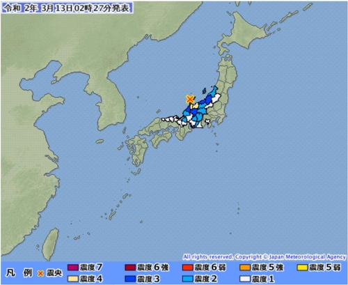 일본 이시카와현에 규모 5.5 지진…"쓰나미 피해 없어"