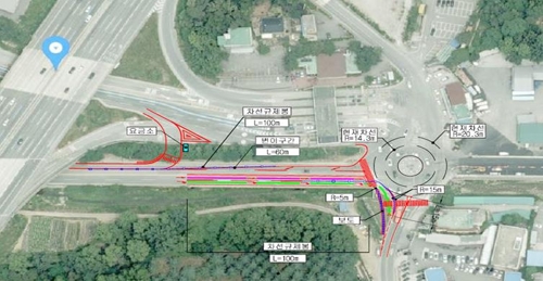 기흥IC 하행 진출로에 삼성전자 방면 임시 우회로 건설