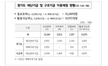 경기도 "1인당 4만5천원꼴 재원…재난기본소득 자체 지급 한계"