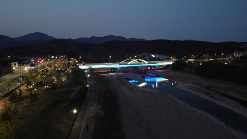 울산 울주군 선바위교 야간경관 개선 완료