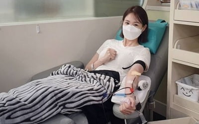 오정연, 헌혈 인증 "코로나 사태로 혈액 부족…동참해 달라"