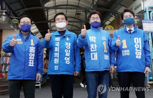 이낙연 호남·이인영 인천서 지원유세…"정부 성공 도와달라"(종합2보)