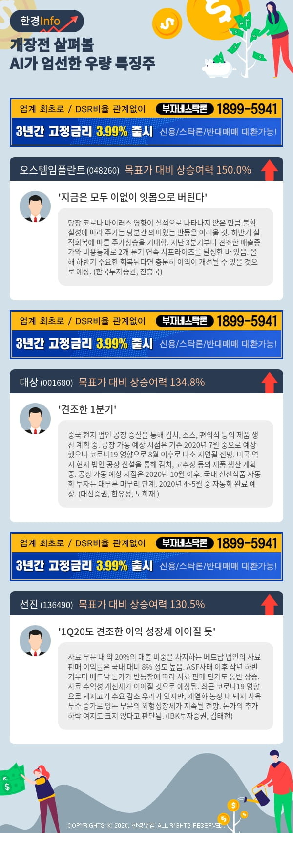 [포커스]개장전 살펴볼 AI가 엄선한 우량 특징주