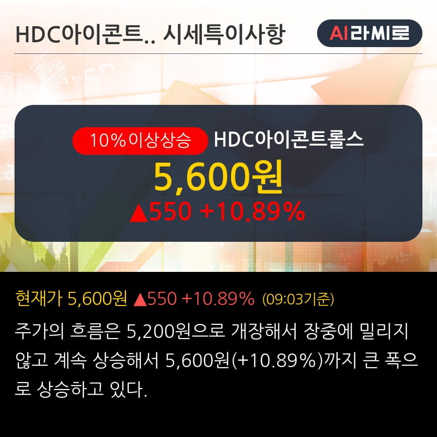 'HDC아이콘트롤스' 10% 이상 상승, 지금은 Cash is King - 하이투자증권, BUY(유지)