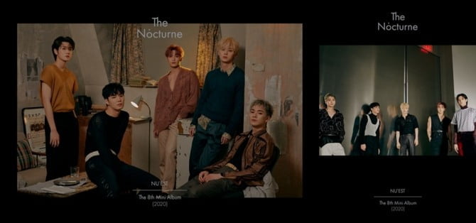 뉴이스트, ‘The Nocturne’ 단체 오피셜 포토 최초 공개…매혹적 몽환미