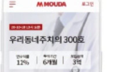 의료전문 P2P업체 모우다 "코로나 대출"…메디칼론 받았어도 최대 5000만원까지 OK