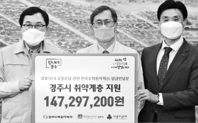 “코로나 극복하자”…한수원, 1억4000만원 기부