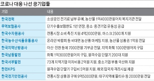 코로나 풍파에도 '든든한 우산'…공기업이 함께 뛴다