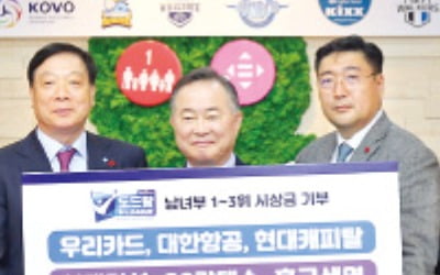 한국배구연맹, 코로나 극복 성금 전달