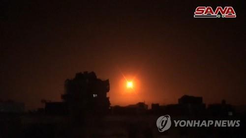 "시리아 방공부대, 군 공항 노린 이스라엘 미사일 격추"