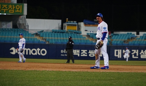 삼성 살라디노, 국내 첫 평가전…홈런 포함 2안타