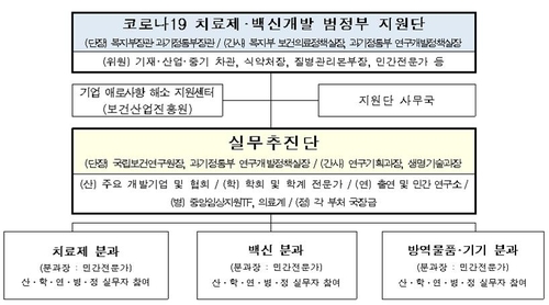 "코로나19 치료제 신속 개발 돕는다"…범정부 실무추진단 출범