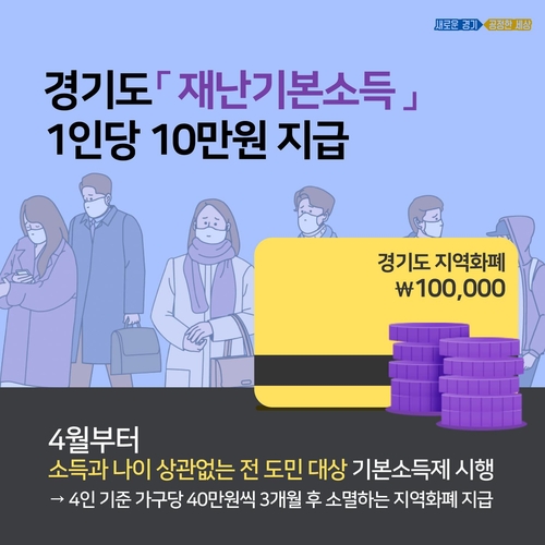 경기도 재난기본소득 20일부터 '현장신청'…온라인과 병행