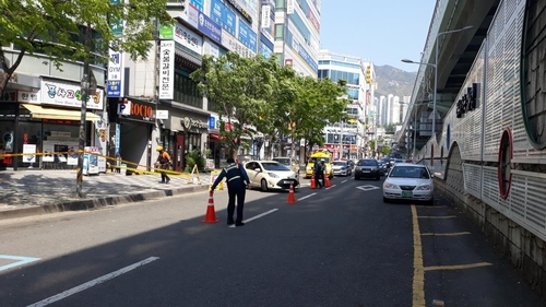 가로수 부러지고, 간판 파손…부산 강풍 피해 잇따라(종합)