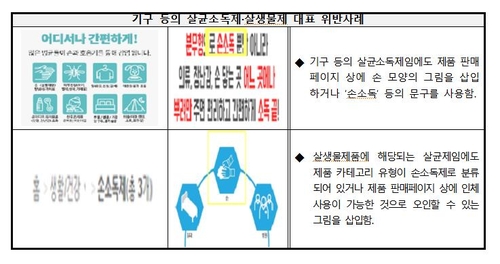 인체 사용 안되는데도 '손소독제'처럼 표시한 살균소독제품 적발