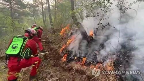 초속 10m 안팎 강풍에…안동 산불, 이틀째 진화 난항