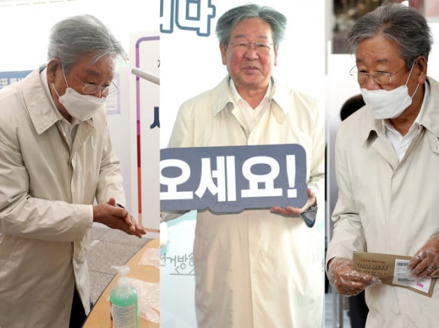 최불암, '열 재고 소독하고…안전한 투표소로 오세요!'