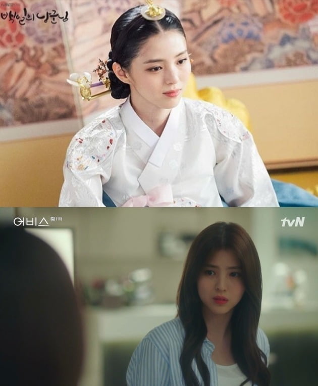 '백일의 낭군님'(위), '어비스'에 출연한 한소희./사진제공=tvN