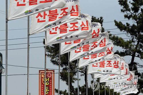 강원 건조한 날씨 "산불 주의"…영서 남부 밤에 빗방울