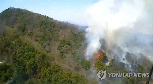 건조특보 속 영월·원주서 산불…축구장 3배 산림 잿더미