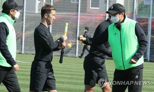 K리그2 대전도 '방역' 속 연습경기 시작…청주대에 6-0 대승