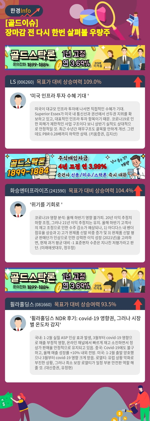 [골드이슈] 장마감 전 다시 한번 살펴볼 우량주