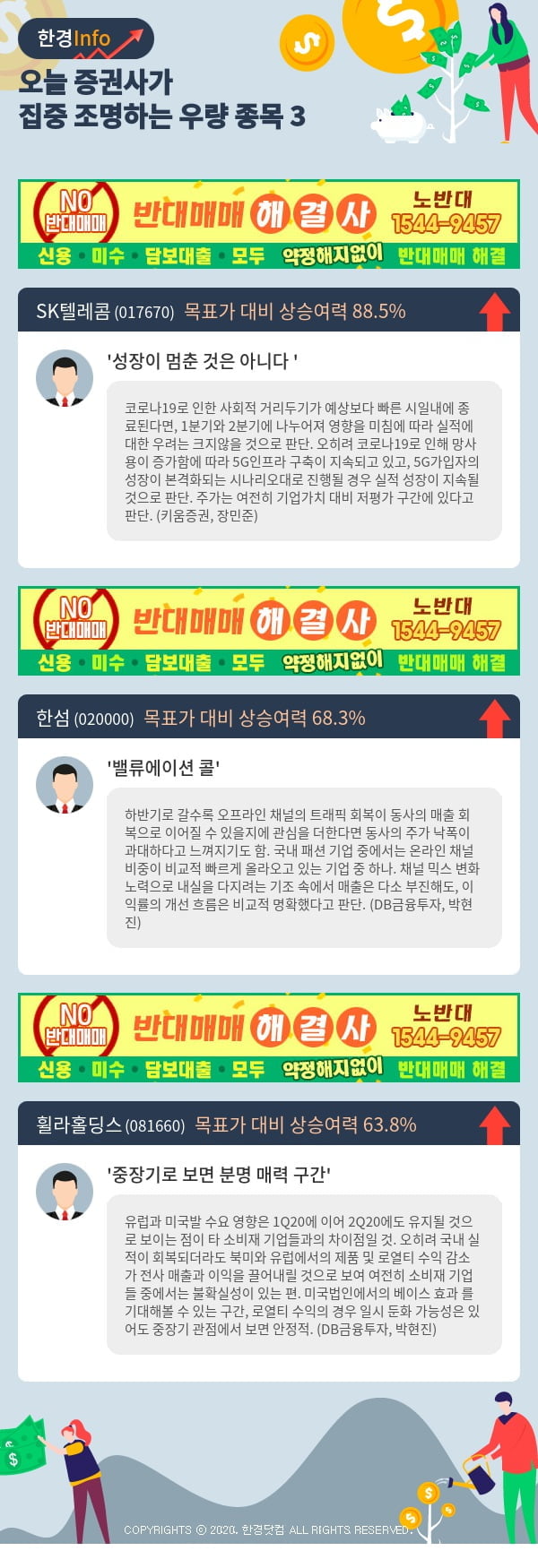 [포커스]오늘 증권사가 집중 조명하는 우량 종목 3