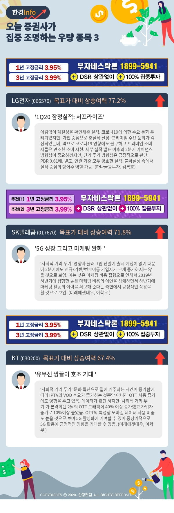 [포커스]오늘 증권사가 집중 조명하는 우량 종목 3