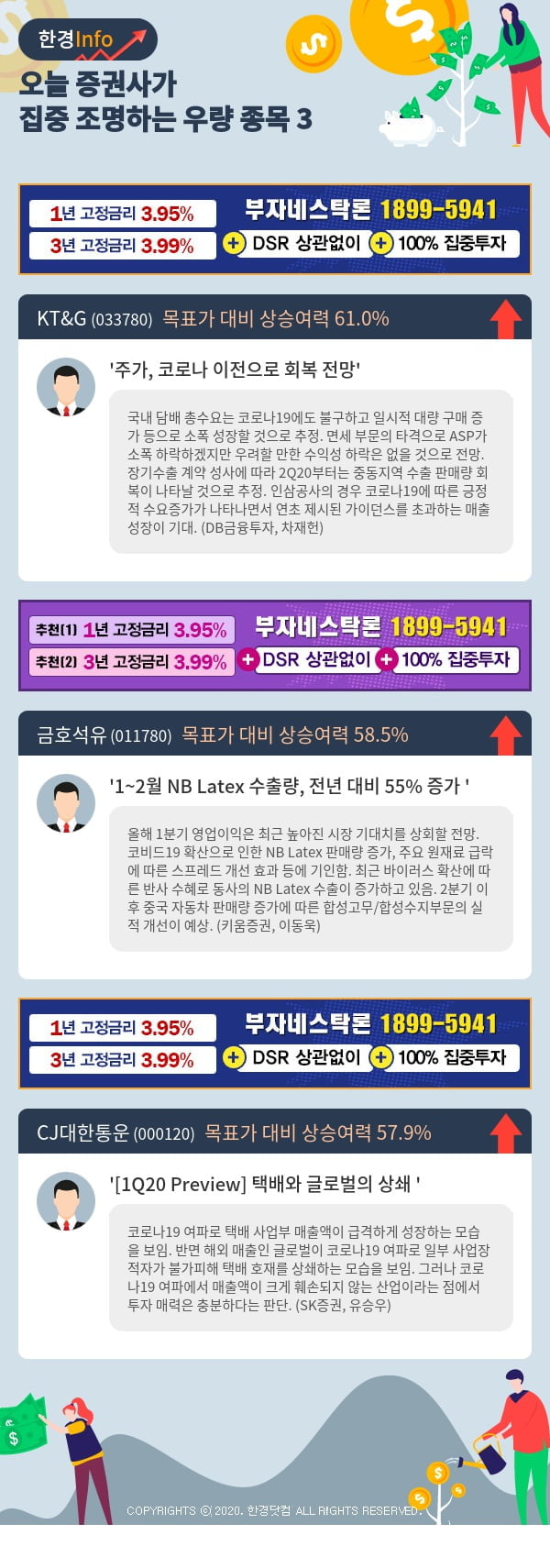 [포커스]오늘 증권사가 집중 조명하는 우량 종목 3