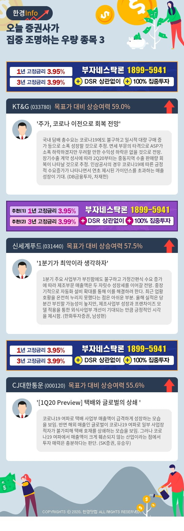 [포커스]오늘 증권사가 집중 조명하는 우량 종목 3