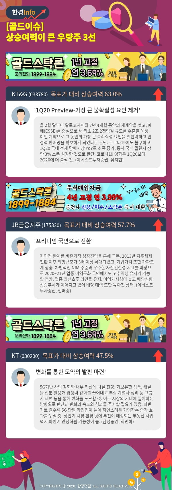 [골드이슈] 상승여력이 큰 우량주 3선