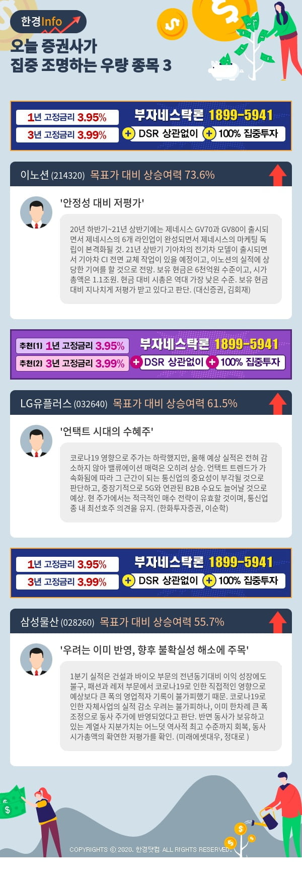 [포커스]오늘 증권사가 집중 조명하는 우량 종목 3