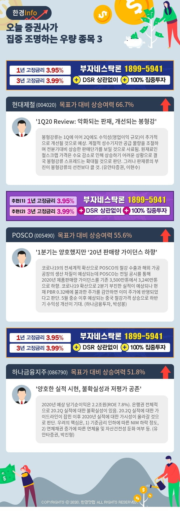 [포커스]오늘 증권사가 집중 조명하는 우량 종목 3