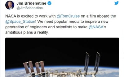 톰 크루즈, 우주에서 영화 찍는다…NASA, 스페이스X 협업