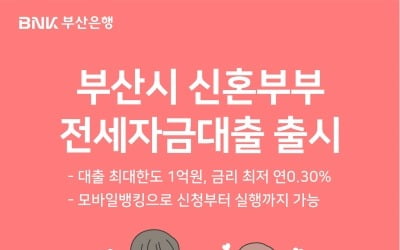 BNK부산은행, 신혼부부 위한 초저금리 전세대출상품 출시