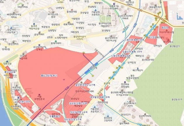 서울 용산 일대 토지거래허가구역. 국토교통부 제공