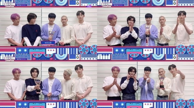 뉴이스트, ‘I’m in Trouble’로 ‘쇼! 챔피언’서 컴백 후 첫 1위