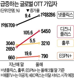 '집콕 승자' 넷플릭스·줌…후발주자 추격에 긴장