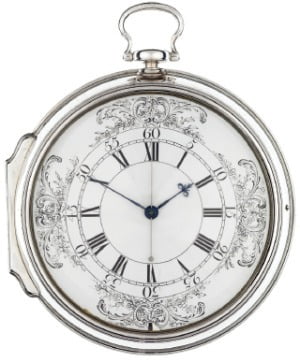 존 해리슨의 항법용 시계 후속 모델인 H4. 영국 그리니치왕립박물관 