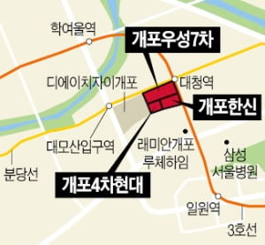 개포 '마지막 퍼즐', 개포우성7차·일원개포한신·개포4차현대…재건축 사업 빨라진다 